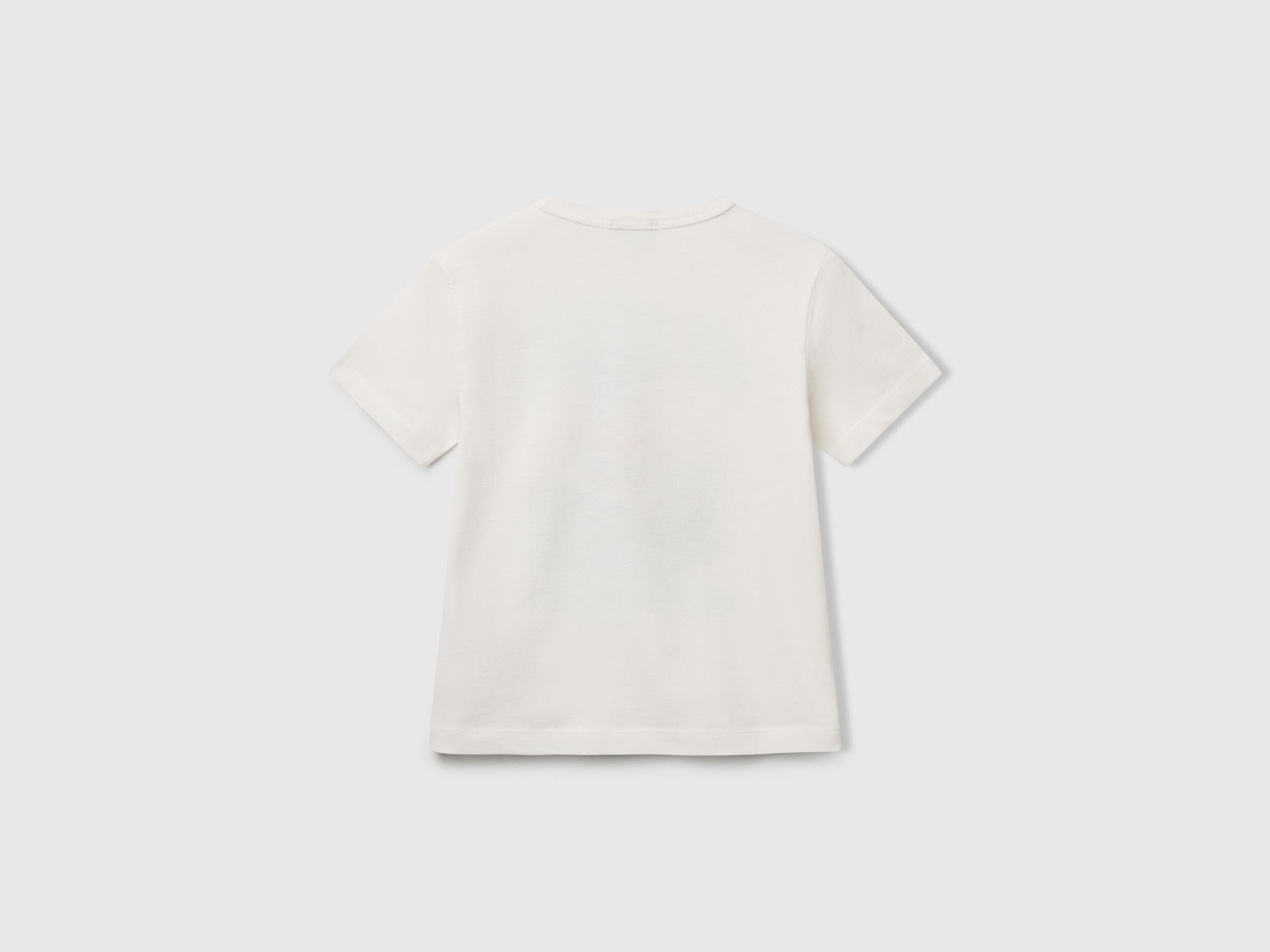 Benetton_T-Shirt in Organic Cotton with Print_3I1XG10JM_074_02