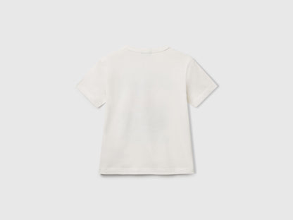 Benetton_T-Shirt in Organic Cotton with Print_3I1XG10JM_074_02