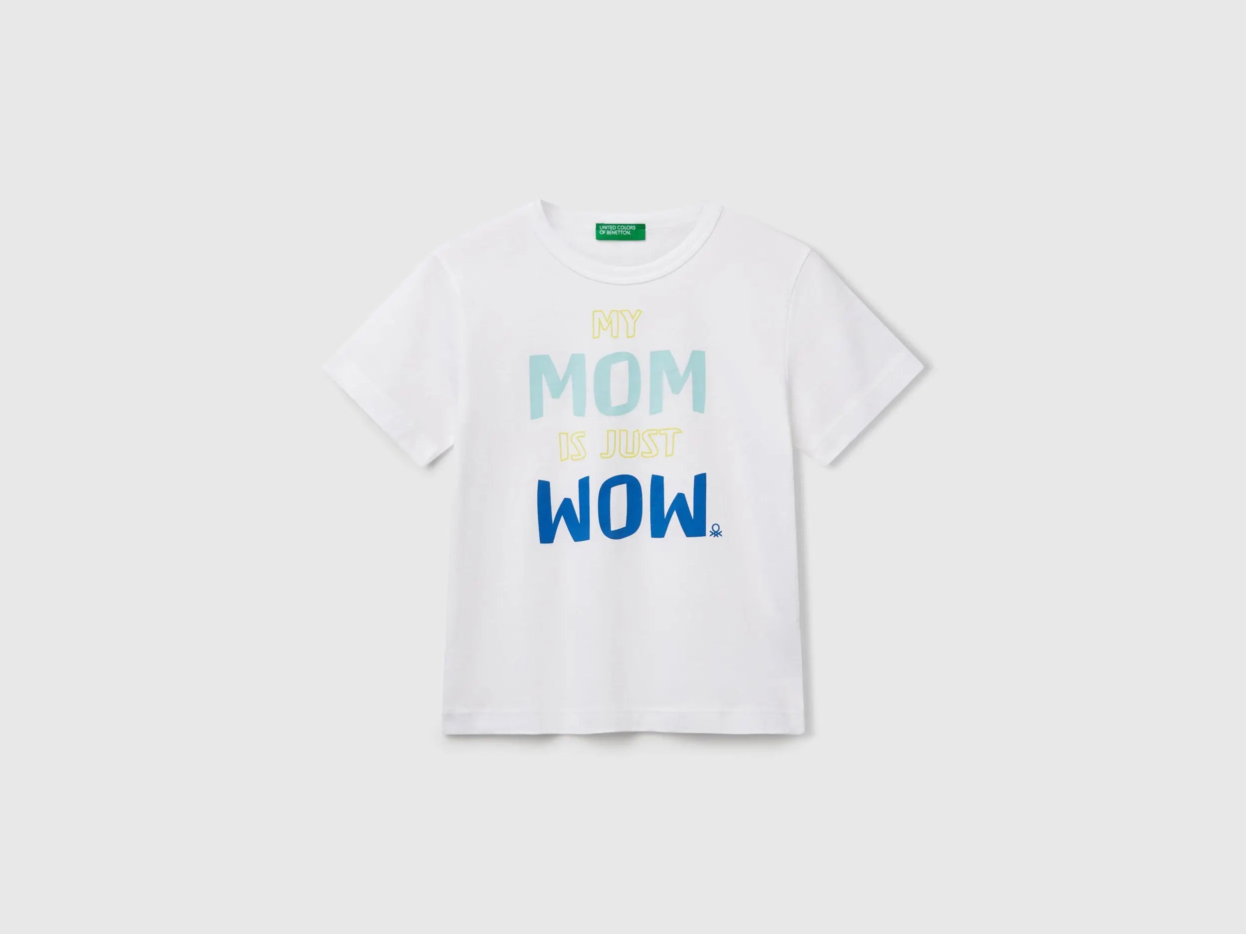 Benetton_T-Shirt in Organic Cotton with Print_3I1XG10JM_101_01