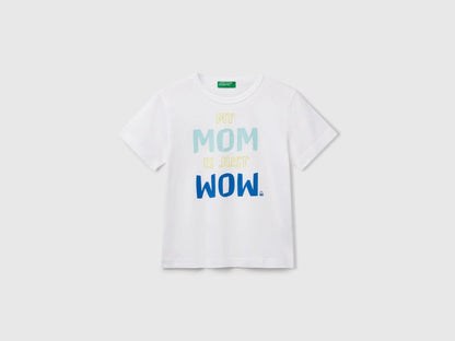 Benetton_T-Shirt in Organic Cotton with Print_3I1XG10JM_101_01
