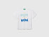Benetton_T-Shirt in Organic Cotton with Print_3I1XG10JM_101_01