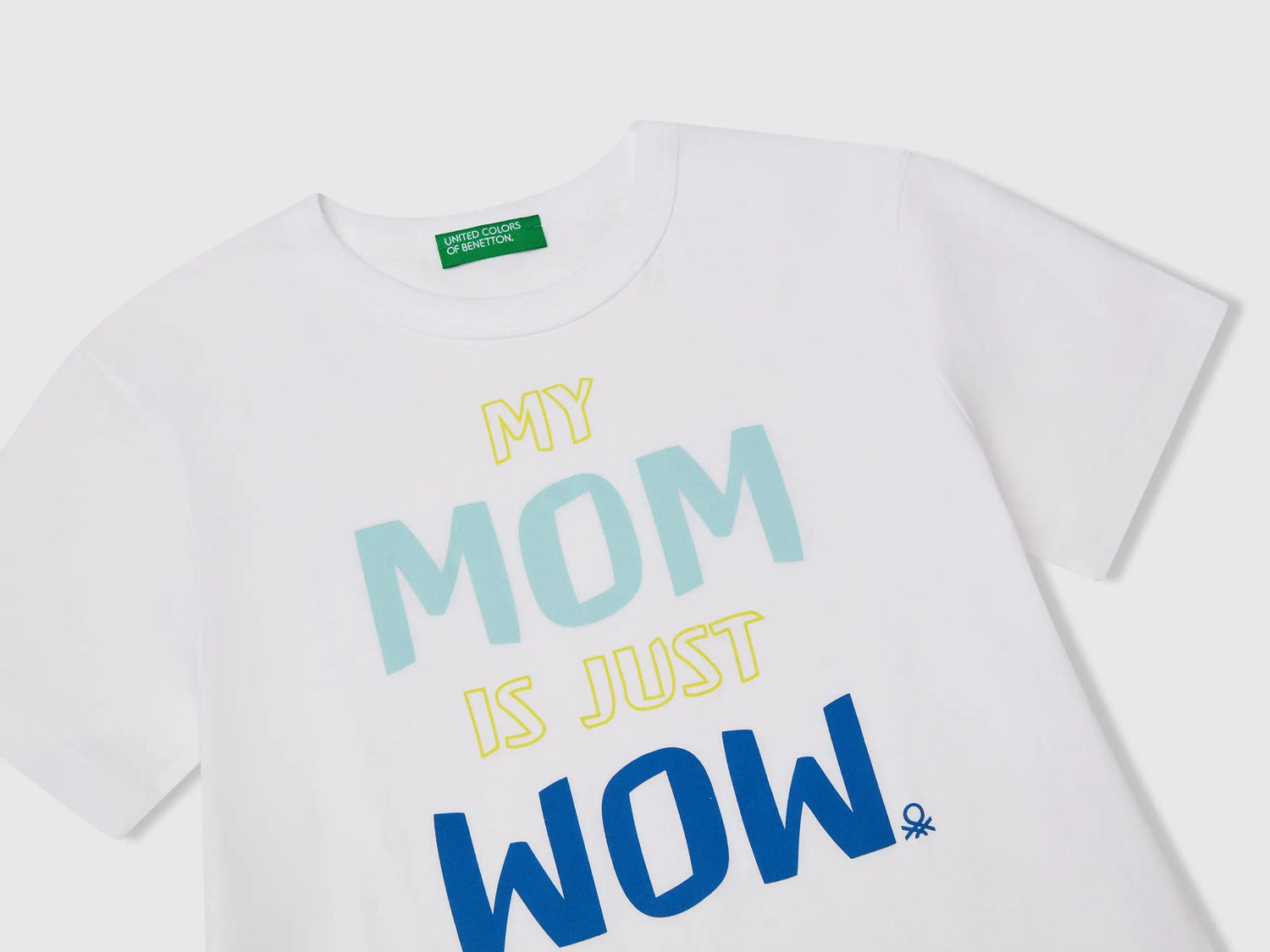 Benetton_T-Shirt in Organic Cotton with Print_3I1XG10JM_101_03