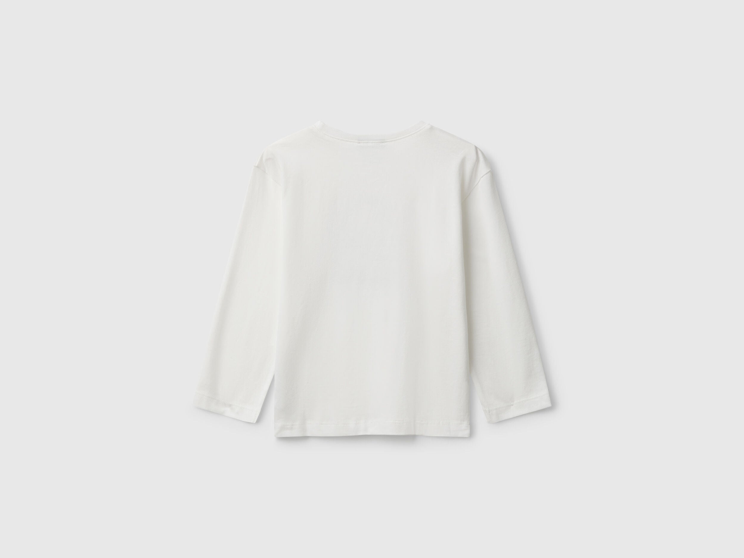 Benetton_Creamy White_T-Shirt with Logo Print_3I1XG10JZ_074_02