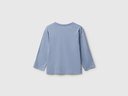 Benetton_Light Blue_T-Shirt with Logo Print_3I1XG10JZ_0W2_02