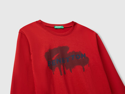 Benetton_Red_T-Shirt with Logo Print_3I1XG10JZ_29M_03