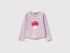 Benetton_Lavender_T-Shirt with Petal Effect Applique_3I1XG10K8_0W1_01