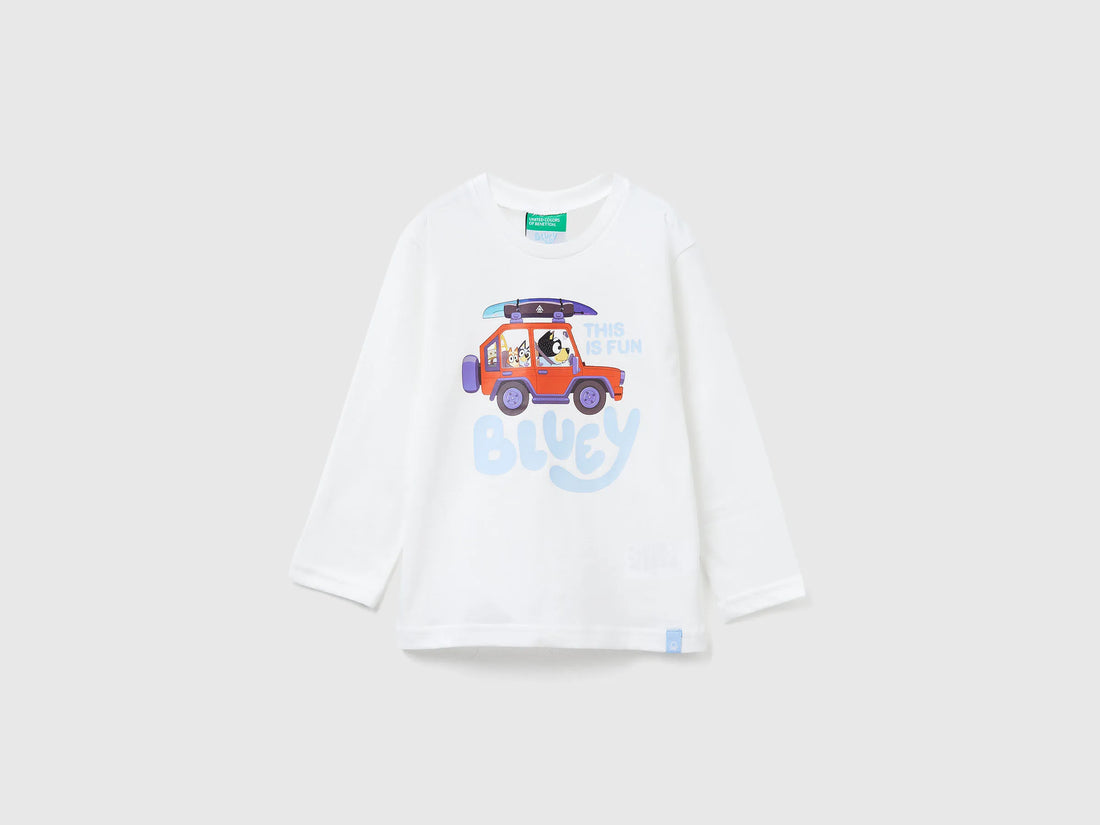 Benetton_Creamy White_T-Shirt with Bluey ©Ludo Studio Print_3I1XG10KH_074_01