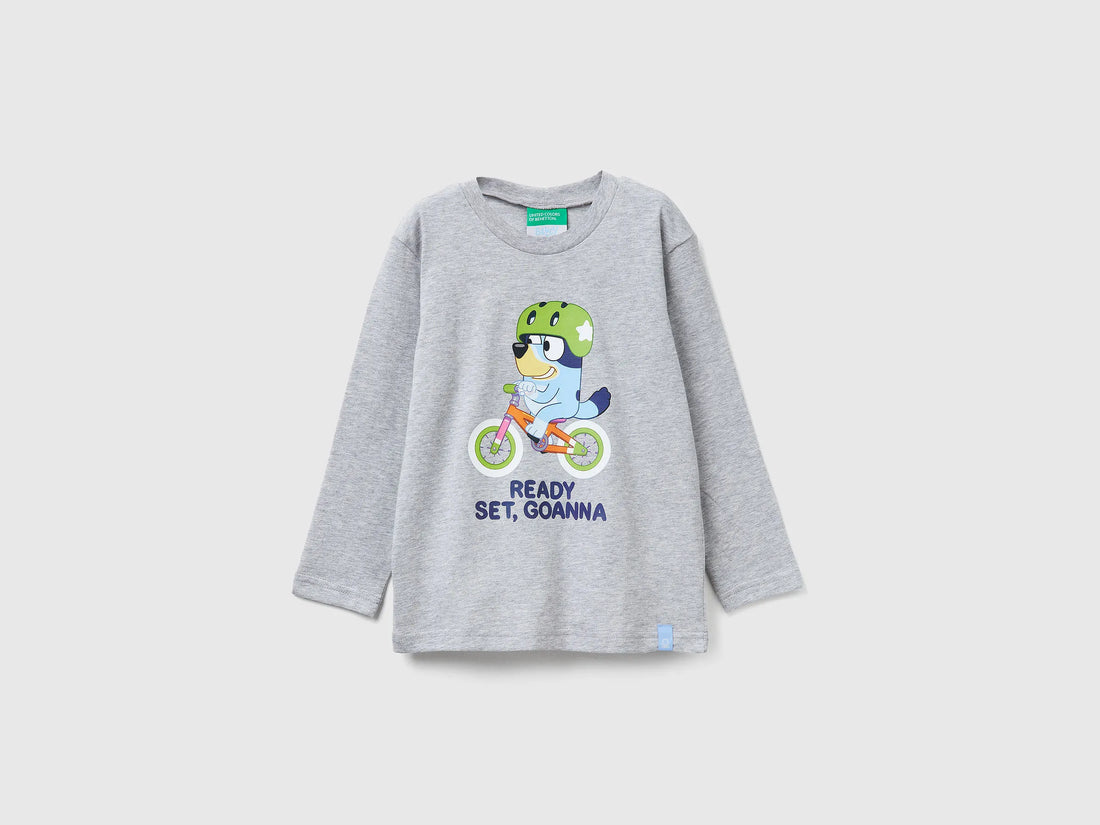 Benetton_Light Gray_T-Shirt with Bluey ©Ludo Studio Print_3I1XG10KH_501_01