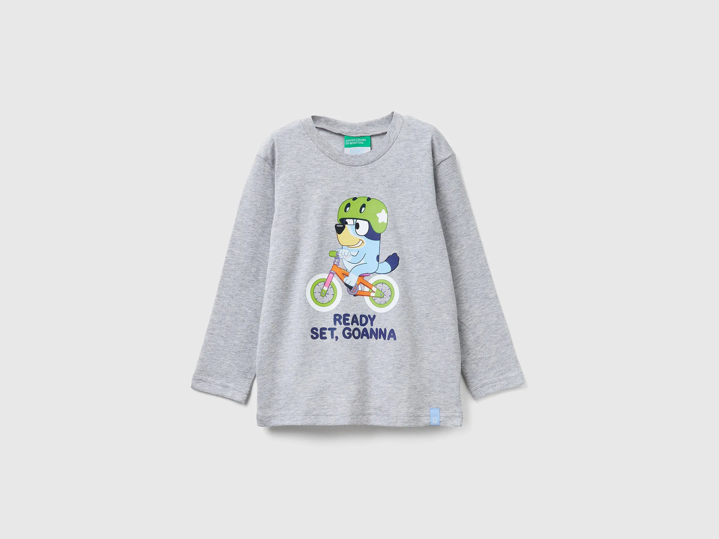 Benetton_Light Gray_T-Shirt with Bluey ©Ludo Studio Print_3I1XG10KH_501_01