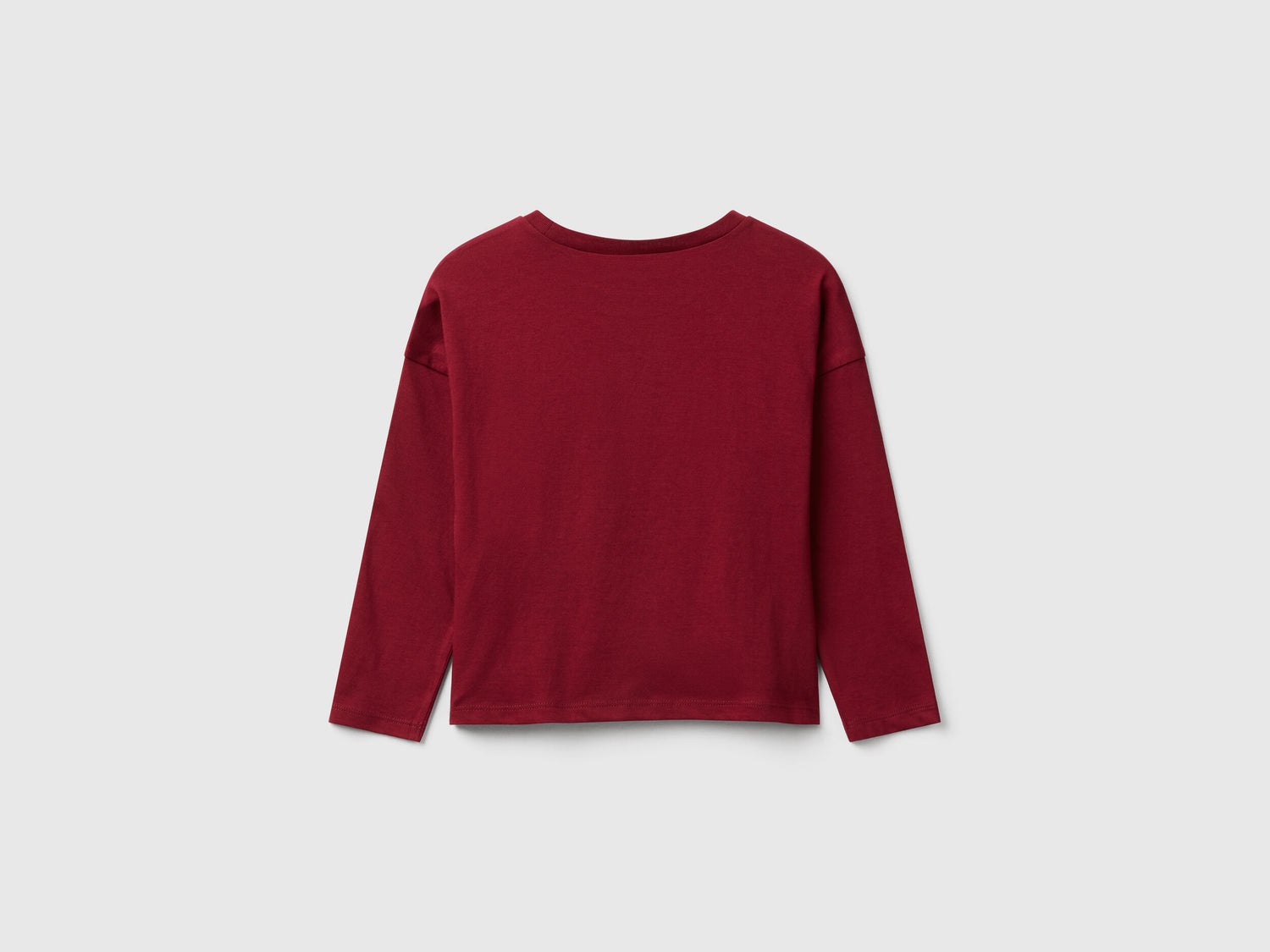 Benetton_Burgundy_T-Shirt with Applique_3I1XG10KL_236_02