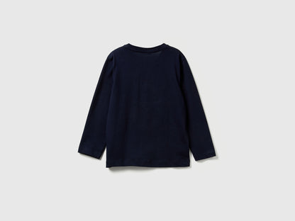 Benetton_Dark Blue_T-Shirt with Shark Print and Applique_3I1XG10KQ_016_02