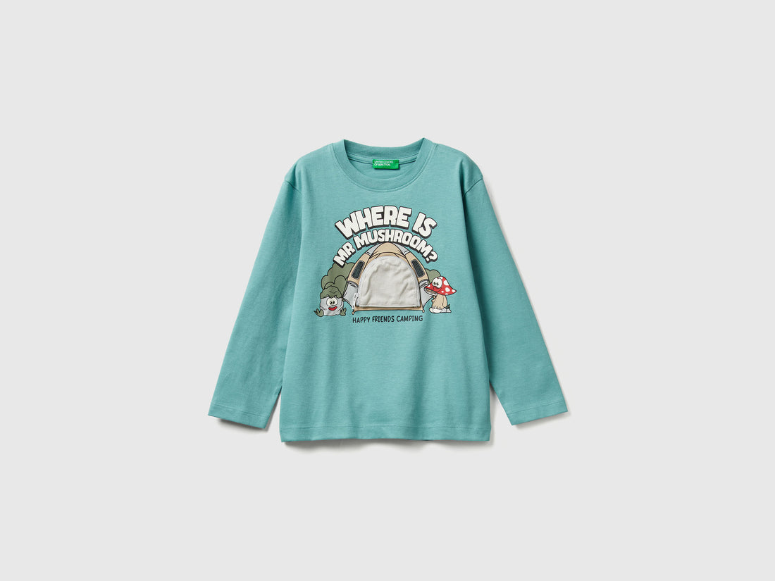 Benetton_Sky Blue_T-Shirt with Shark Print and Applique_3I1XG10KQ_33K_01