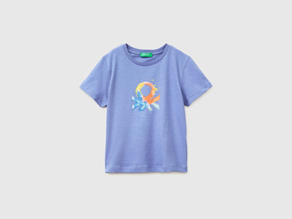 Benetton Air Force Blue Boys T-Shirt with Logo SKU: 3I1XG10LK_05N Image 01
