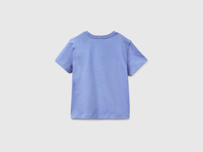 Benetton Air Force Blue Boys T-Shirt with Logo SKU: 3I1XG10LK_05N Image 02