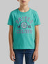 Benetton Aqua Boys T-Shirt with Logo SKU: 3I1XG10LK_08N Image 00