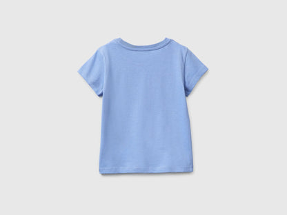 Benetton Lavender Girls T-Shirt with Glitter Print SKU: 3I1XG10LU_13E Image 02