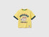 Benetton Yellow Boys Organic Cotton T-Shirt with Print SKU: 3I1XG10LZ_1C7 Image 01