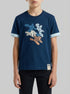Benetton Dark Blue Boys Organic Cotton T-Shirt with Print SKU: 3I1XG10LZ_37T Image 00