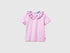 Benetton Lilac Girls T-Shirt with Ruffles on The Collar SKU: 3I1XG10M4_00L Image 01