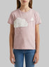 Benetton Pink Girls T-Shirt with Print and Embroidery SKU: 3I1XG10M7_0C3 Image 00