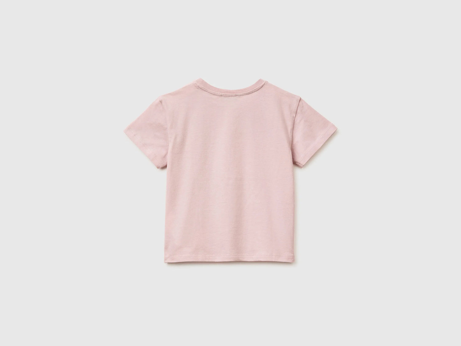 Benetton Pink Girls T-Shirt with Print and Embroidery SKU: 3I1XG10M7_0C3 Image 02