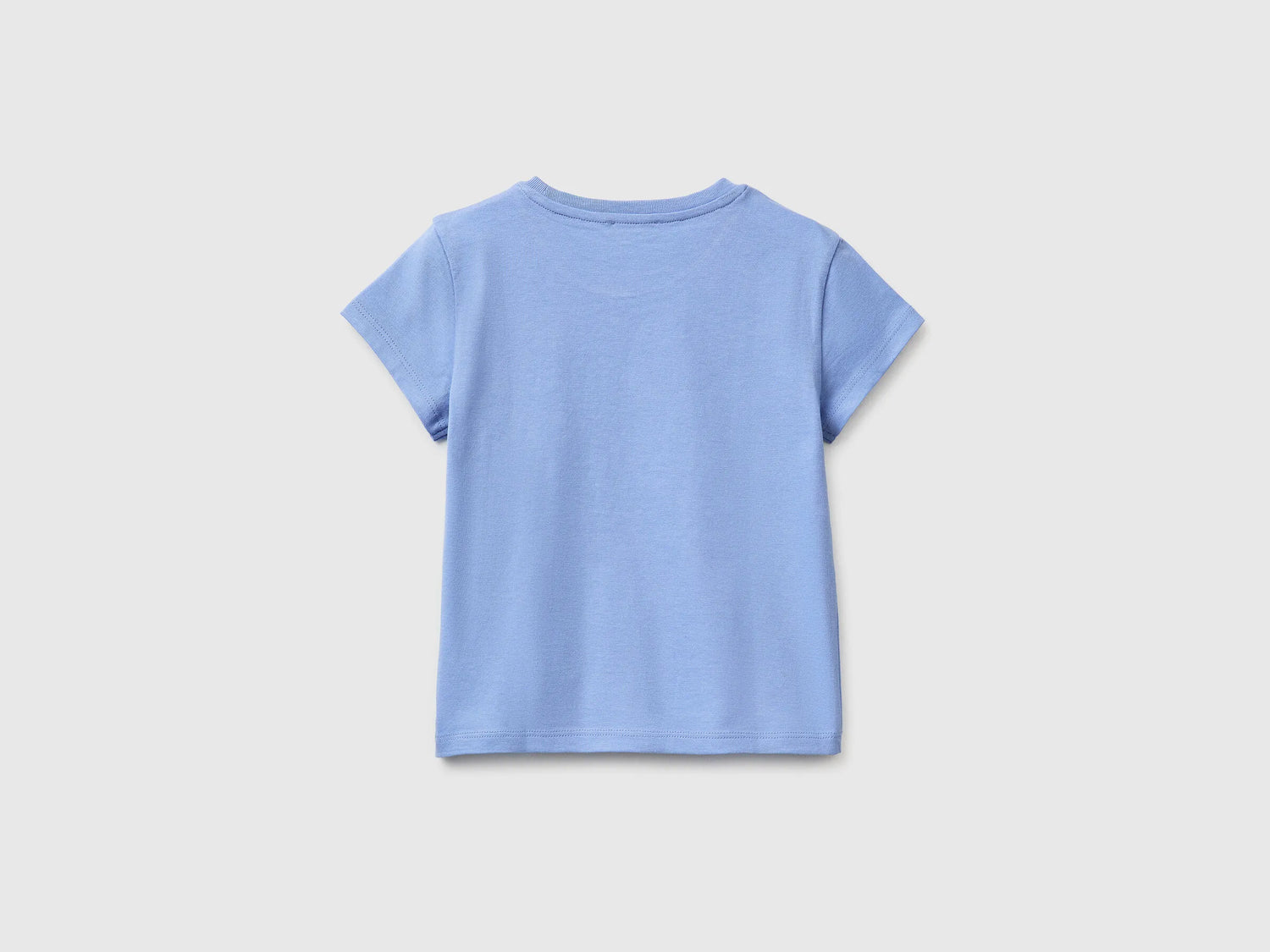 Benetton Lavender Girls T-Shirt with Print and Glitter SKU: 3I1XG10M8_13E Image 02