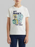 Benetton Creamy White Boys Crew Neck T-Shirt with Print SKU: 3I1XG10MA_074 Image 00