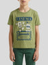 Benetton Military Green Boys Crew Neck T-Shirt with Print SKU: 3I1XG10MA_1Q1 Image 00