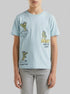 Benetton Sky Blue Boys Crew Neck T-Shirt with Print SKU: 3I1XG10MA_33W Image 00