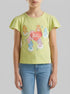 Benetton Lime Girls Care Bears T-Shirt with Glitter SKU: 3I1XG10MC_0M4 Image 00