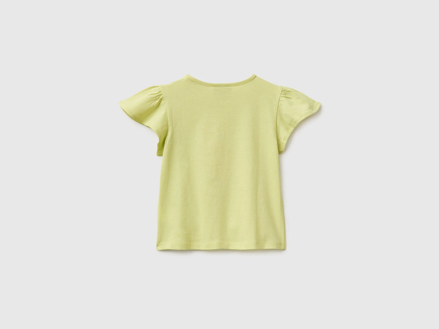 Benetton Lime Girls Care Bears T-Shirt with Glitter SKU: 3I1XG10MC_0M4 Image 02