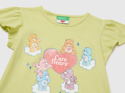 Benetton Lime Girls Care Bears T-Shirt with Glitter SKU: 3I1XG10MC_0M4 Image 03