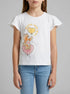 Benetton White Girls Care Bears T-Shirt with Glitter SKU: 3I1XG10MC_101 Image 00