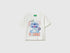 Benetton Creamy White Girls T-Shirt with ©Disney Lilo & Stitch Print SKU: 3I1XG10MO_074 Image 01