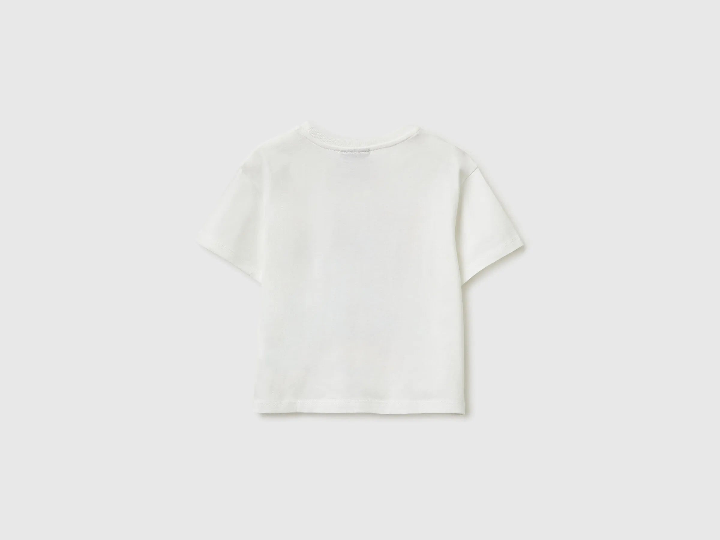 Benetton Creamy White Girls T-Shirt with ©Disney Lilo &amp; Stitch Print SKU: 3I1XG10MO_074 Image 02