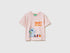 Benetton Pink Girls T-Shirt with ©Disney Lilo & Stitch Print SKU: 3I1XG10MO_25F Image 01