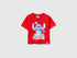 Benetton Red Girls T-Shirt with ©Disney Lilo & Stitch Print SKU: 3I1XG10MO_30A Image 01