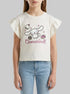 Benetton Creamy White Girls Hello Kitty T-Shirt with Glitter SKU: 3I1XG10MW_00E Image 00