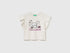 Benetton Creamy White Girls Hello Kitty T-Shirt with Glitter SKU: 3I1XG10MW_00E Image 01