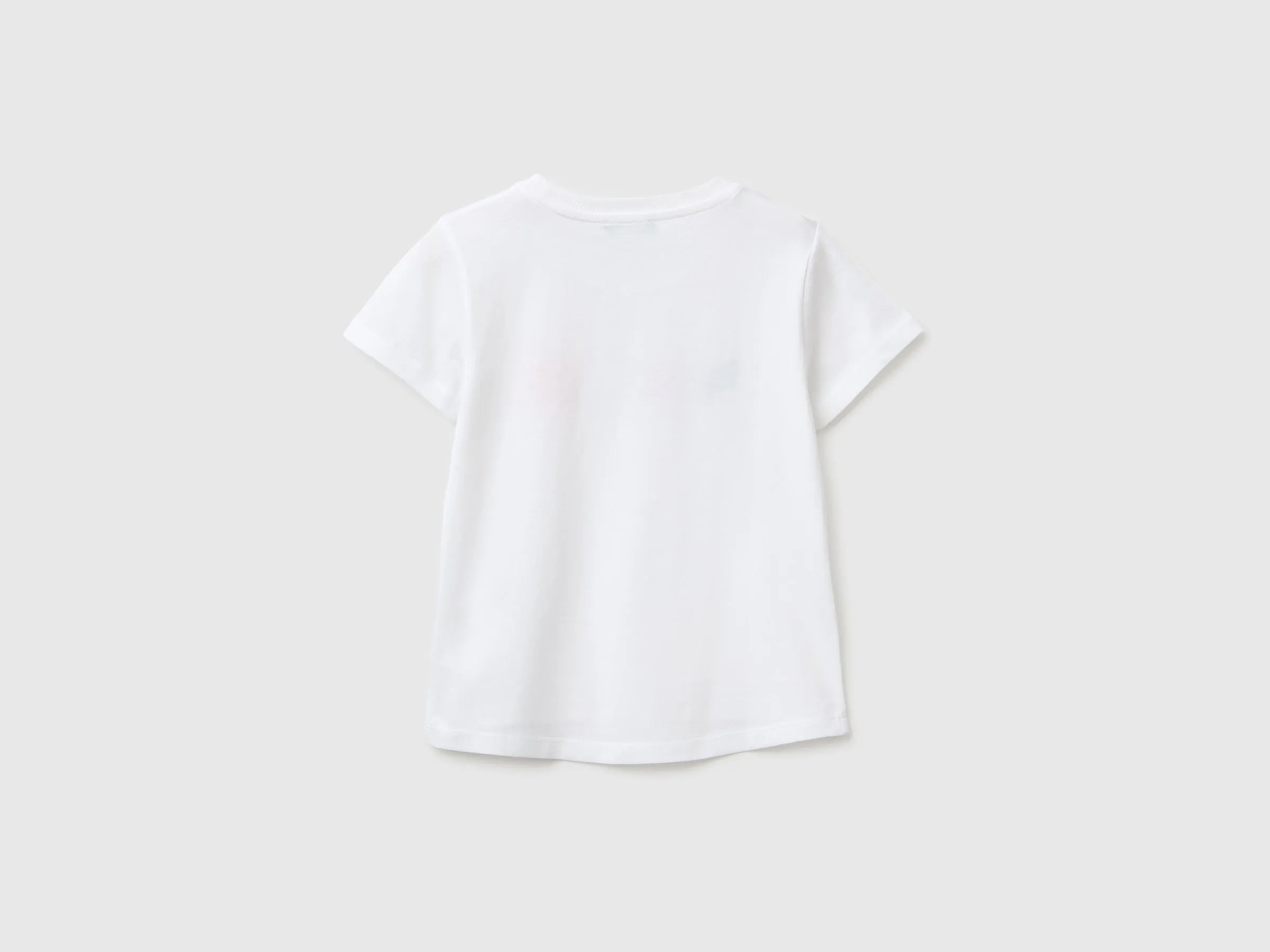 Benetton Multi-Color Girls T-Shirt with Print and Embroidery SKU: 3I1XG10N1_101 Image 02