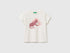 Benetton White Girls Regular Fit T-Shirt with Print SKU: 3I1XG10N5_00E Image 01