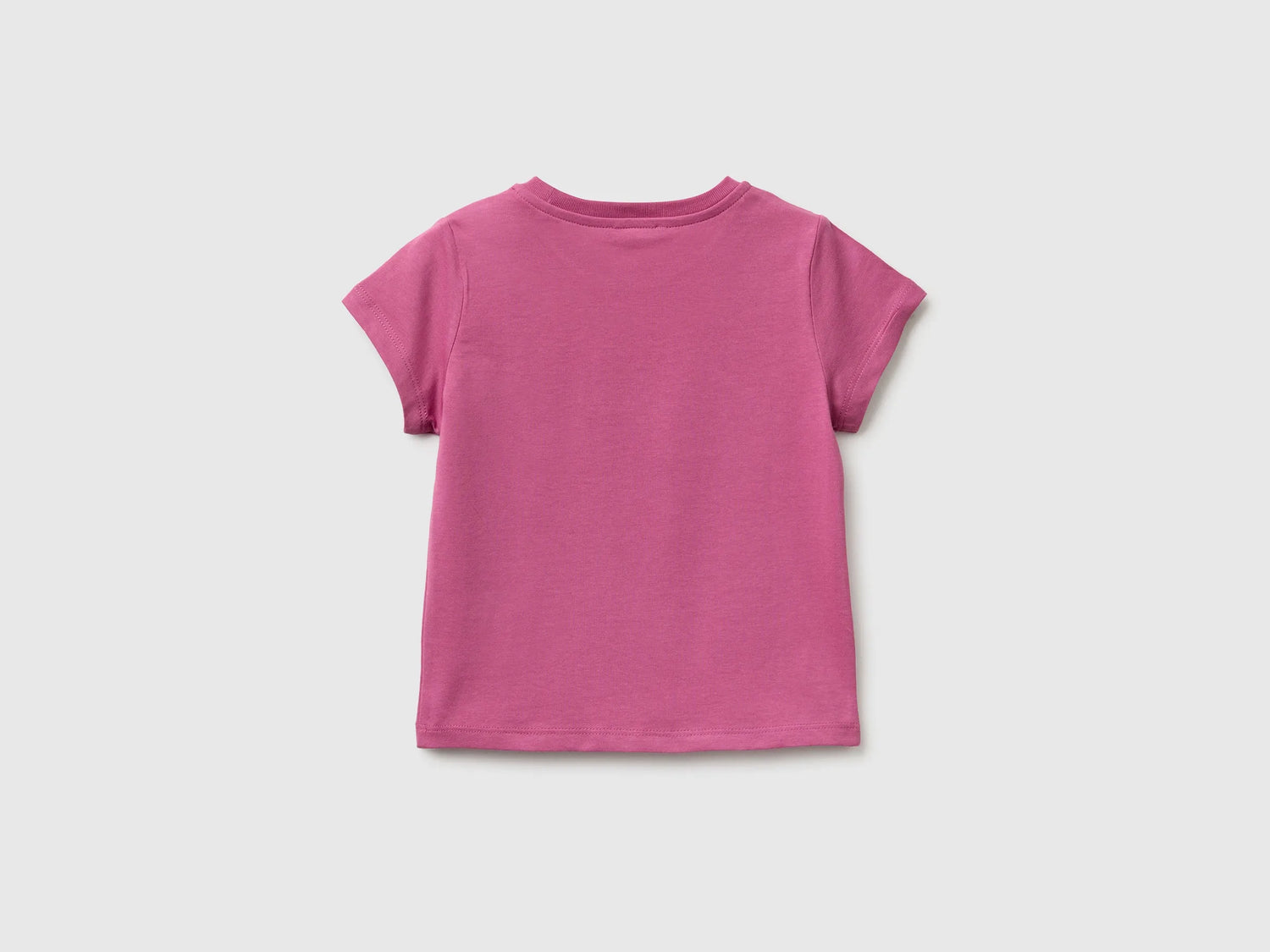 Benetton Pink Girls Regular Fit T-Shirt with Print SKU: 3I1XG10N5_01T Image 02