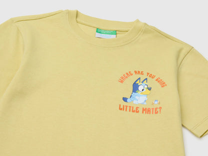 Benetton Yellow Boys Yellow Bluey T-Shirt SKU: 3I1XG10NA_228 Image 03