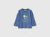 Benetton Blue Boys T-Shirt with Puffy Print ©Peanuts SKU: 3I1XG10NF_0G6 Image 01