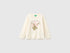 Benetton Creamy White Girls Organic Cotton Embroidered T-Shirt SKU: 3I1XG10NH_0R2 Image 01