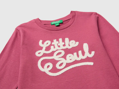 Benetton Fuchsia Girls Organic Cotton Embroidered T-Shirt SKU: 3I1XG10NH_2J4 Image 03