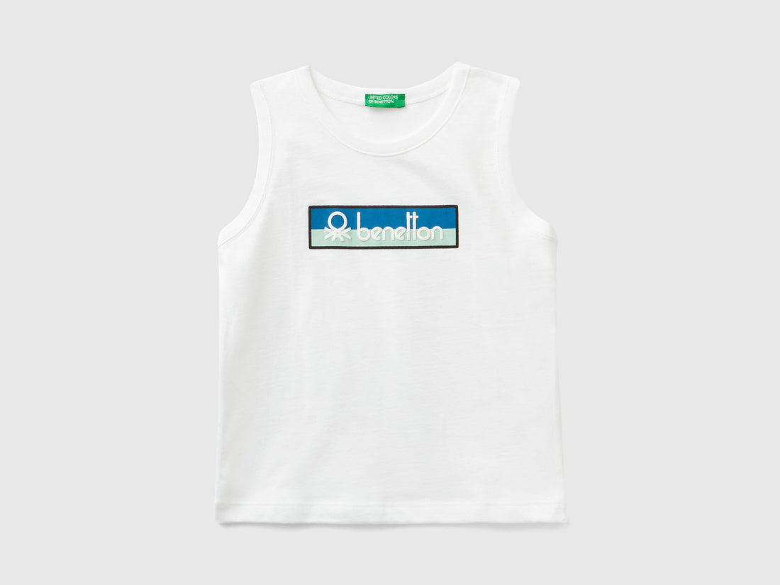 Tank Top In Organic Cotton With Logo_3I1Xgh00V_101_01