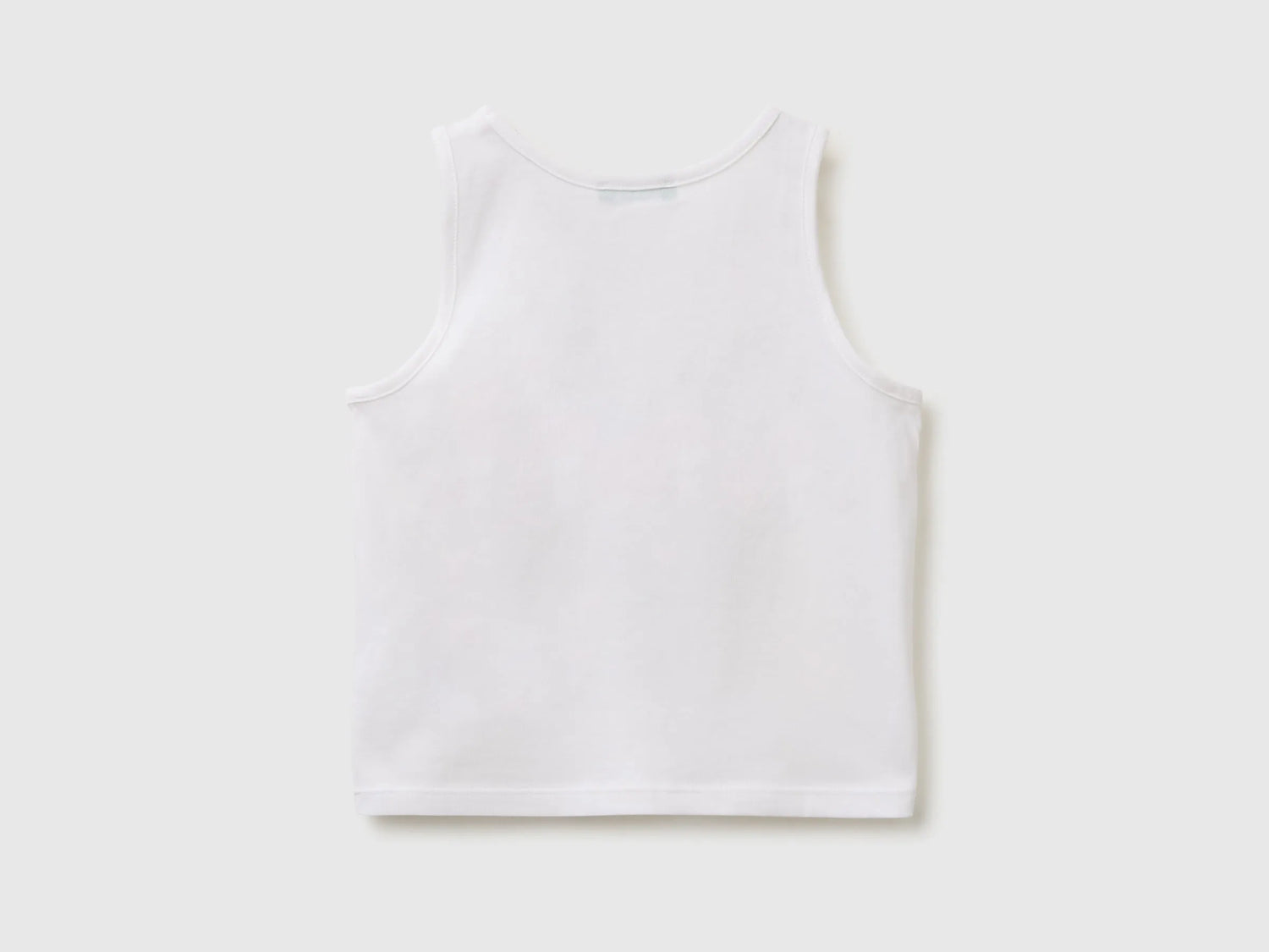 Benetton Multi-Color Girls Tank Top with Puffy Print SKU: 3I1XGH016_101 Image 02