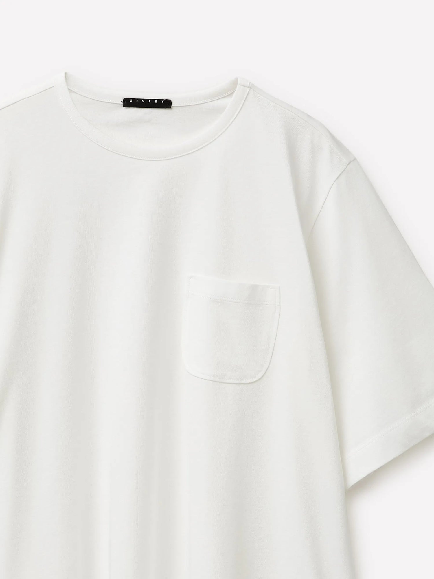 Sisley White Women Flared T-Shirt in Pure Cotton SKU: 3I1XL108S_074 Image 03