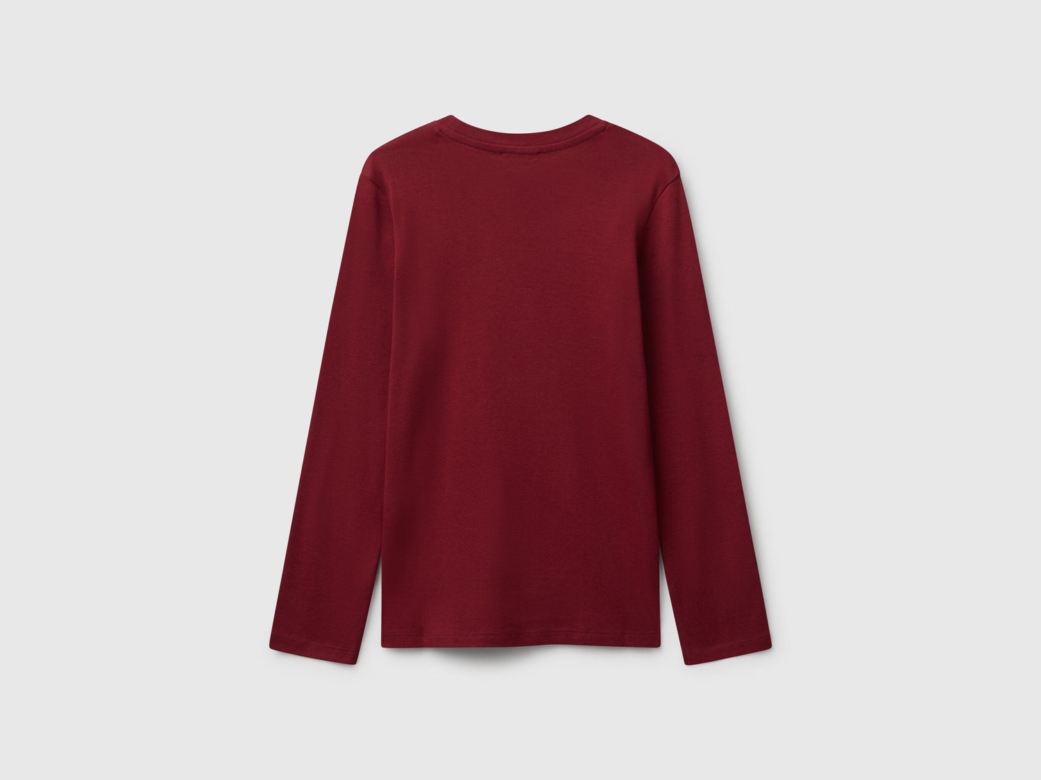 Benetton_Burgundy_T-Shirt with Glitter Print_3I9WC10Q2_236_02